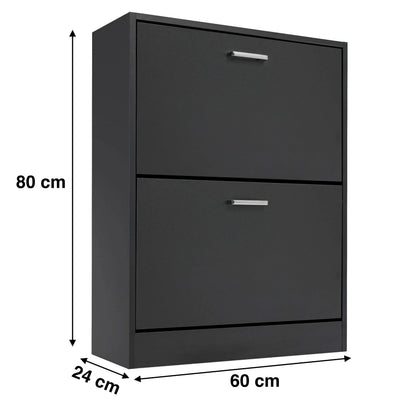 Meuble à chaussures compact à 2 tiroirs